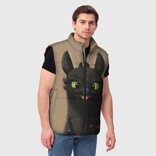 Мужской жилет Как приручить дракона / 3D-Черный – фото 3
