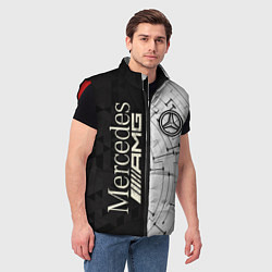 Мужской жилет Mercedes AMG: Techno Style, цвет: 3D-красный — фото 2