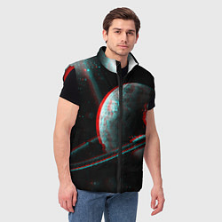 Мужской жилет Cosmos Glitch, цвет: 3D-красный — фото 2