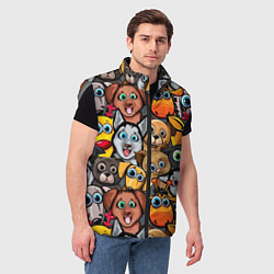 Мужской жилет Веселые собаки, цвет: 3D-светло-серый — фото 2
