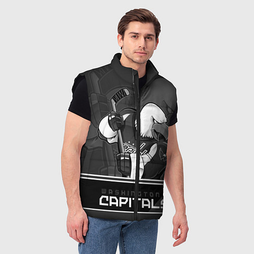 Мужской жилет Washington Capitals: Mono / 3D-Черный – фото 3