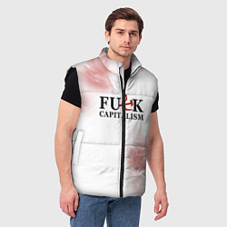 Мужской жилет Не люблю капитализм!, цвет: 3D-черный — фото 2