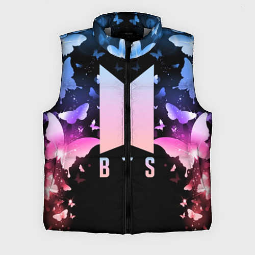Мужской жилет BTS: Black Butterflies / 3D-Светло-серый – фото 1