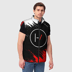 Мужской жилет 21 Pilots: Black & Red, цвет: 3D-красный — фото 2