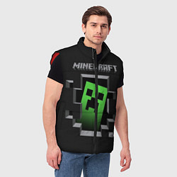 Мужской жилет Minecraft Creeper, цвет: 3D-красный — фото 2