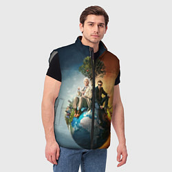 Мужской жилет Good Omens, цвет: 3D-светло-серый — фото 2