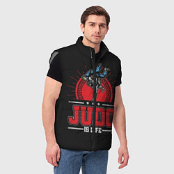 Мужской жилет Judo is life, цвет: 3D-светло-серый — фото 2