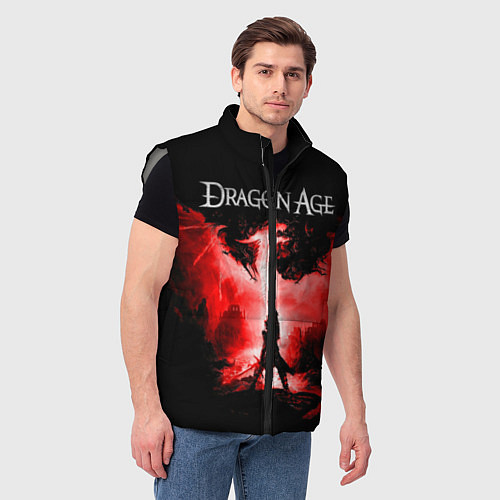 Мужской жилет Dragon Age / 3D-Светло-серый – фото 3