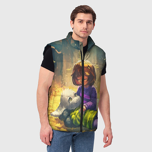 Мужской жилет Фриск и Азриэль / 3D-Черный – фото 3