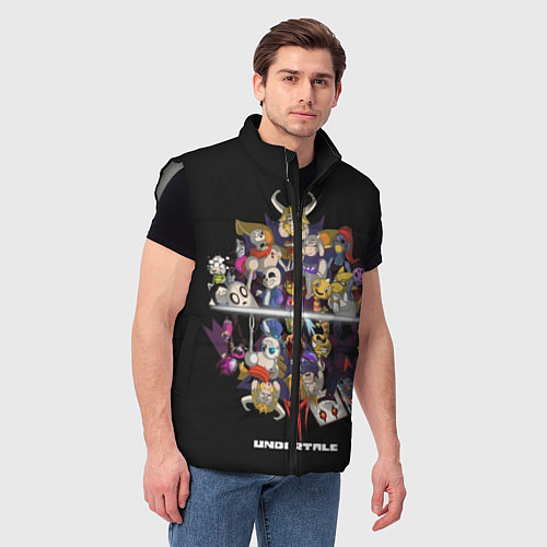 Мужской жилет Undertale / 3D-Светло-серый – фото 3