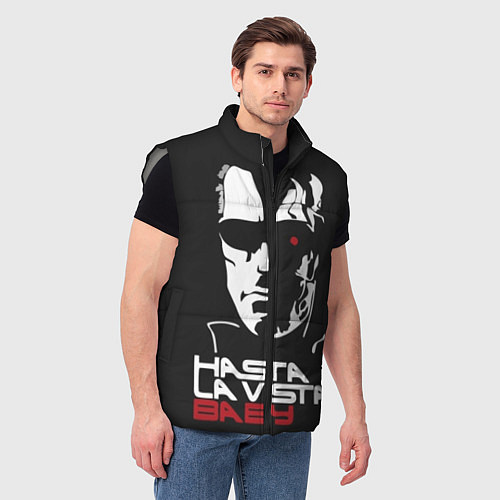 Мужской жилет Hasta la vista baby / 3D-Светло-серый – фото 3