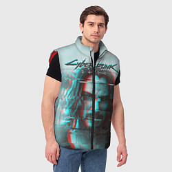 Мужской жилет Cyberpunk 2077: Keanu Glitch, цвет: 3D-красный — фото 2