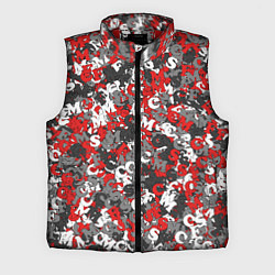 Мужской жилет Камуфляж с буквами F C S M, цвет: 3D-красный