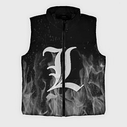 Мужской жилет L letter flame gray, цвет: 3D-черный