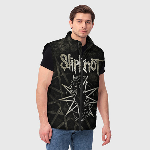 Мужской жилет Slipknot goat / 3D-Черный – фото 3