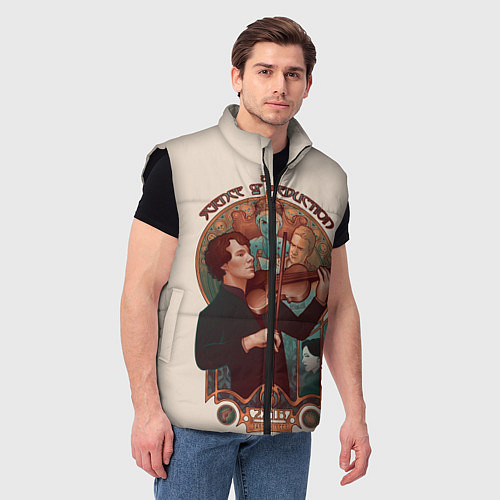 Мужской жилет Sherlock / 3D-Черный – фото 3