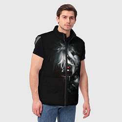 Мужской жилет Токийский гуль, цвет: 3D-светло-серый — фото 2