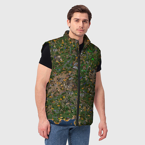 Мужской жилет Карта в Heroes 3 / 3D-Черный – фото 3