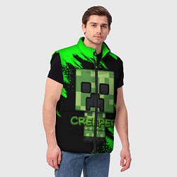 Мужской жилет MINECRAFT CREEPER, цвет: 3D-черный — фото 2