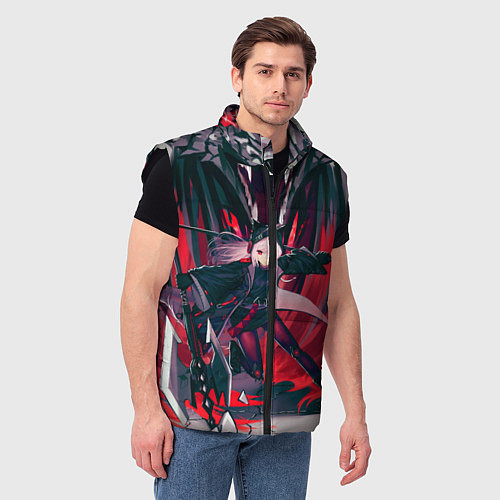 Мужской жилет Arknights art / 3D-Черный – фото 3