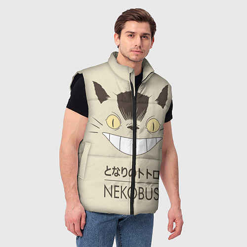 Мужской жилет Мой сосед Тоторо Nekobus / 3D-Черный – фото 3