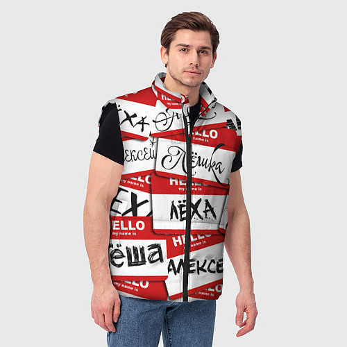 Мужской жилет Hello, my name is / 3D-Черный – фото 3
