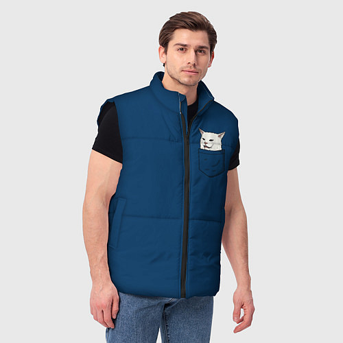 Мужской жилет СМАДЖ В КАРМАНЕ / 3D-Черный – фото 3