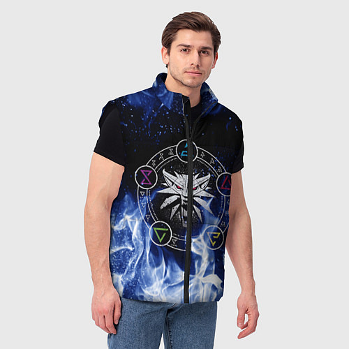 Мужской жилет ВЕДЬМАК / 3D-Черный – фото 3
