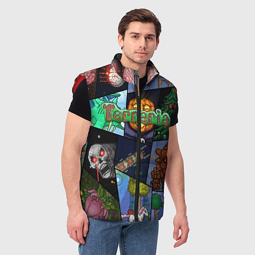Мужской жилет Terraria / 3D-Красный – фото 3
