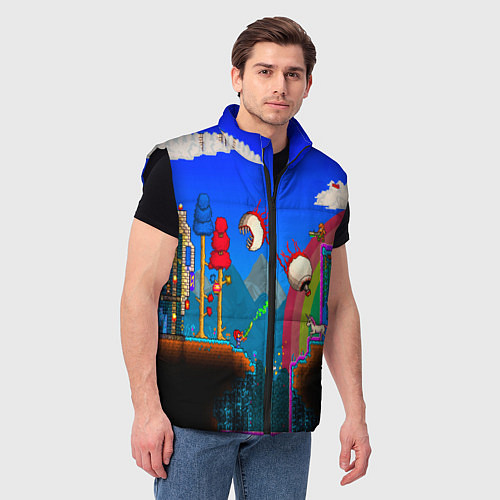 Мужской жилет TERRARIA GAME / 3D-Черный – фото 3