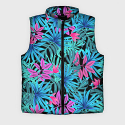 Мужской жилет Яркие цветы, цвет: 3D-светло-серый