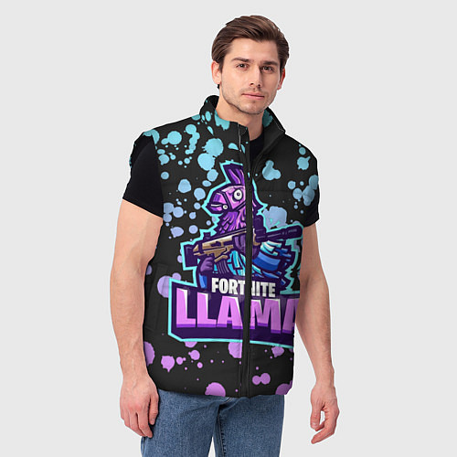 Мужской жилет Fortnite LLAMA / 3D-Черный – фото 3