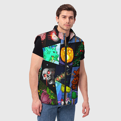 Мужской жилет Terraria allpic / 3D-Черный – фото 3