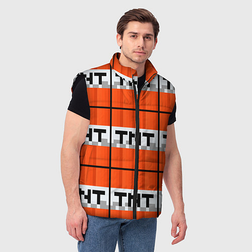 Мужской жилет Minecraft-Динамит / 3D-Черный – фото 3