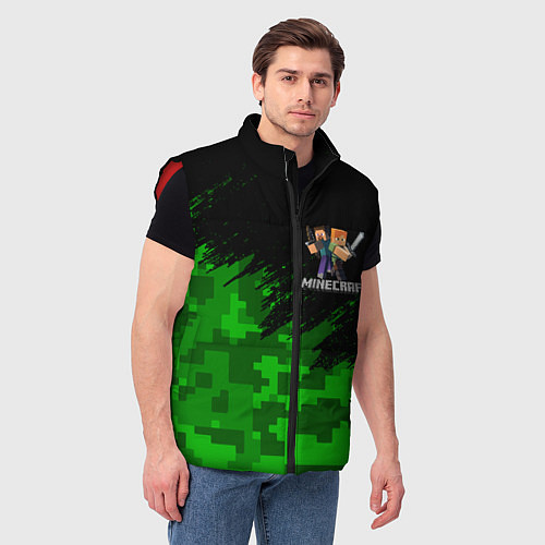 Мужской жилет MINECRAFT / 3D-Красный – фото 3