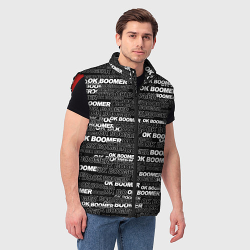 Мужской жилет OK BOOMER / 3D-Красный – фото 3