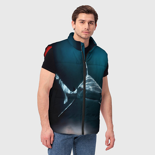 Мужской жилет Акула / 3D-Красный – фото 3