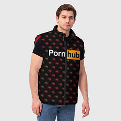 Мужской жилет PornHub, цвет: 3D-красный — фото 2