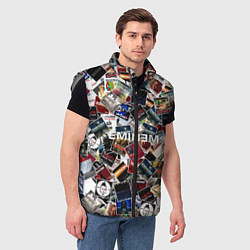 Мужской жилет Дискография EMINEM, цвет: 3D-светло-серый — фото 2