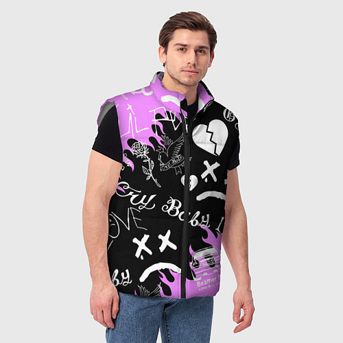 Мужской жилет LIL PEEP / 3D-Светло-серый – фото 3