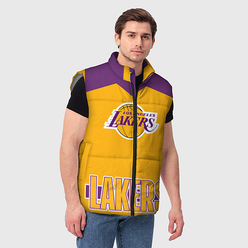 Мужской жилет Los Angeles Lakers / 3D-Светло-серый – фото 3