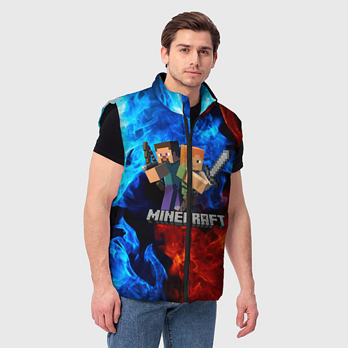 Мужской жилет MINECRAFT / 3D-Черный – фото 3