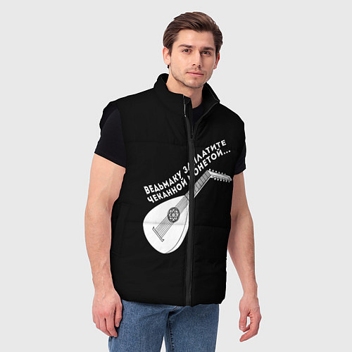 Мужской жилет Ведьмаку Заплатите / 3D-Черный – фото 3