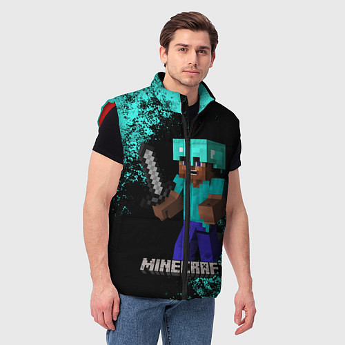 Мужской жилет MINECRAFT / 3D-Красный – фото 3