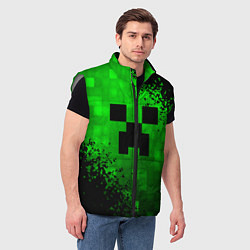 Мужской жилет MINECRAFT, цвет: 3D-светло-серый — фото 2