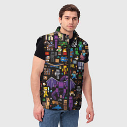 Мужской жилет MINECRAFT, цвет: 3D-черный — фото 2
