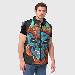 Мужской жилет Iron Maiden, цвет: 3D-светло-серый — фото 2