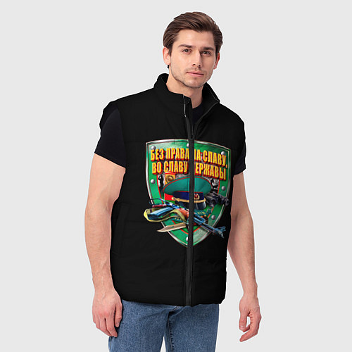 Мужской жилет Без права на славу во славу державы / 3D-Черный – фото 3
