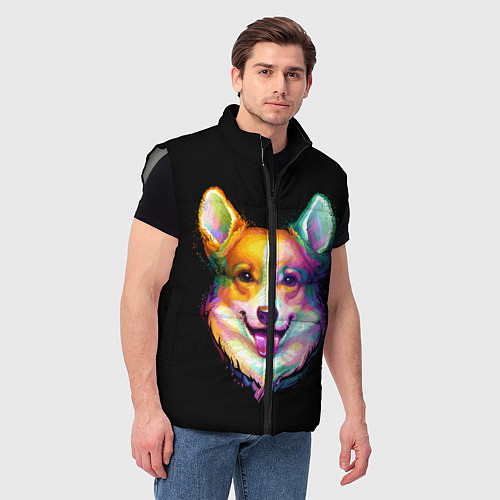 Мужской жилет Корги / 3D-Светло-серый – фото 3
