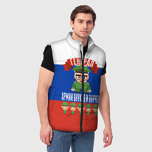Мужской жилет Генерал Армии Внуков и Внучек / 3D-Черный – фото 3